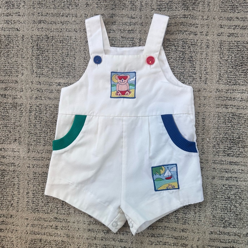 Calvin Klein Green and White Overalls for a Modern Look